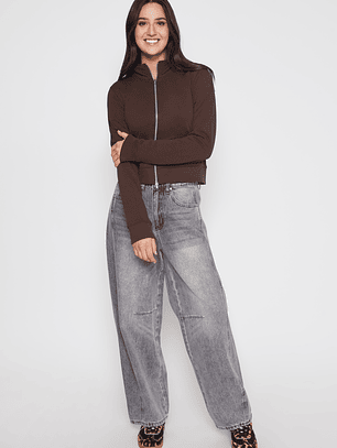 Polerón Ajustado Mujer Café Familyshop