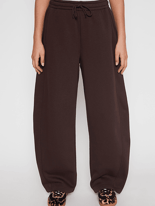 Pantalón Buzo Barrel Mujer Café Familyshop