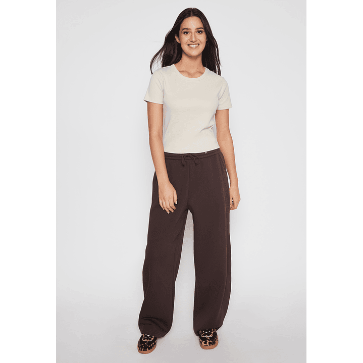 Pantalón Buzo Barrel Mujer Café Familyshop 2