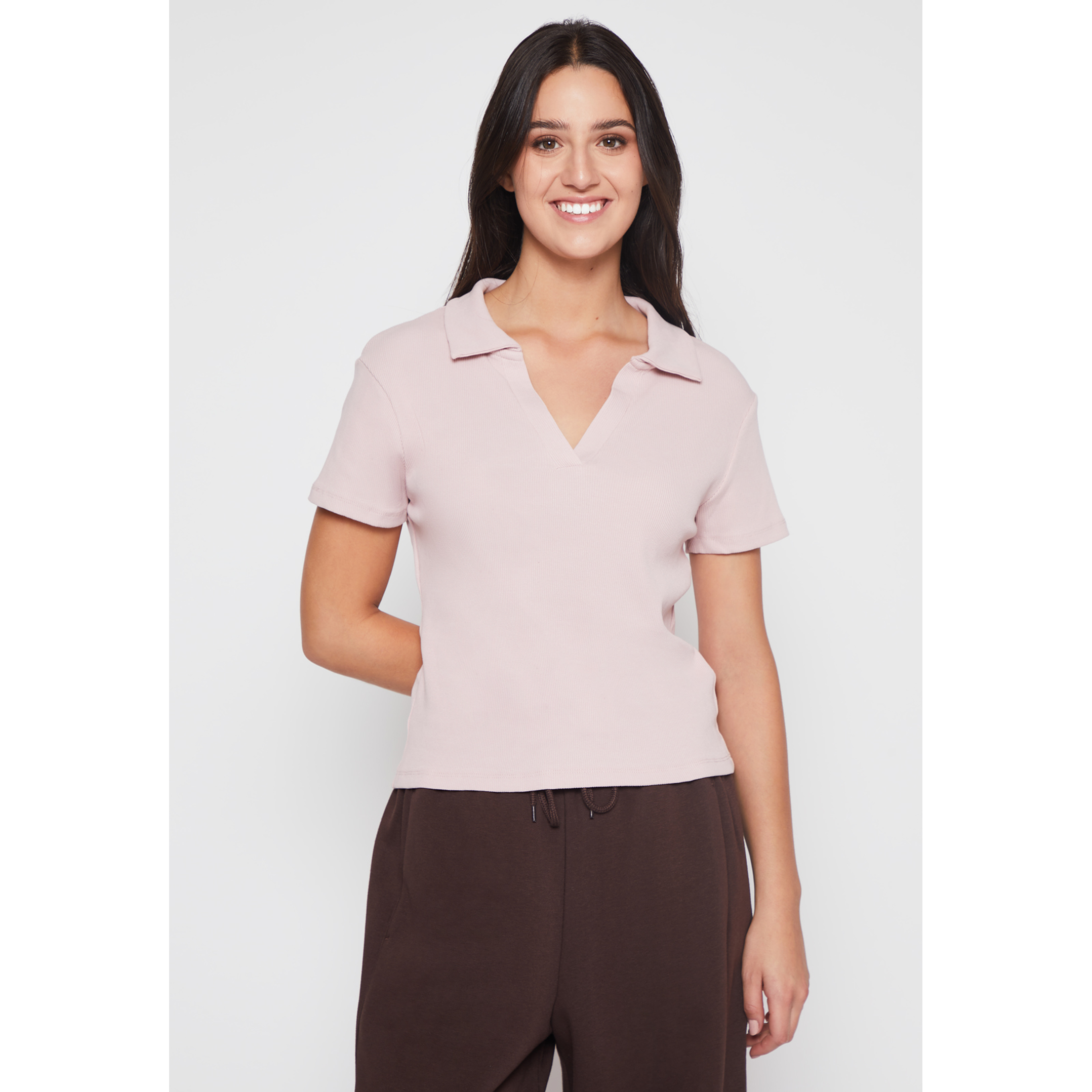 Polera Cuello Mujer Rosado Familyshop 1