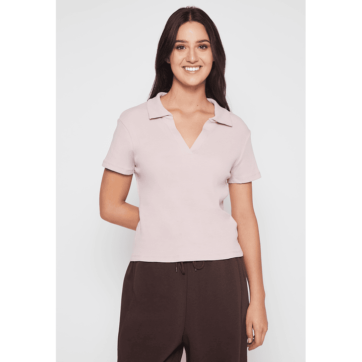 Polera Cuello Mujer Rosado Familyshop 1