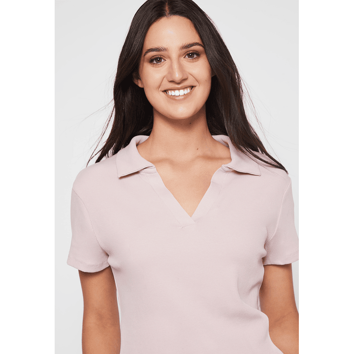 Polera Cuello Mujer Rosado Familyshop 4