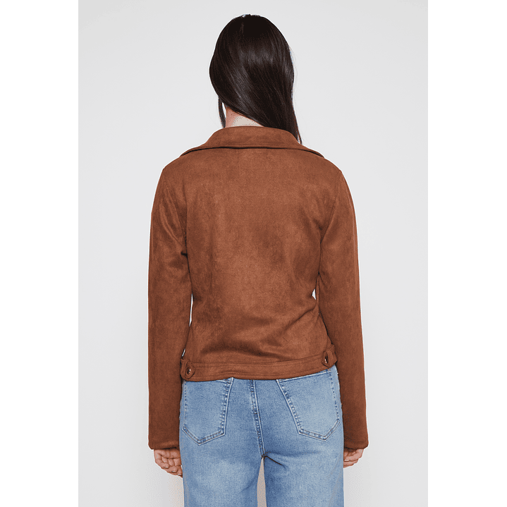 Chaqueta Biker Mujer Camel Familyshop 4