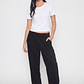 Pantalón Buzo Wide Leg Recto Mujer Negro Familyshop - Miniatura 2