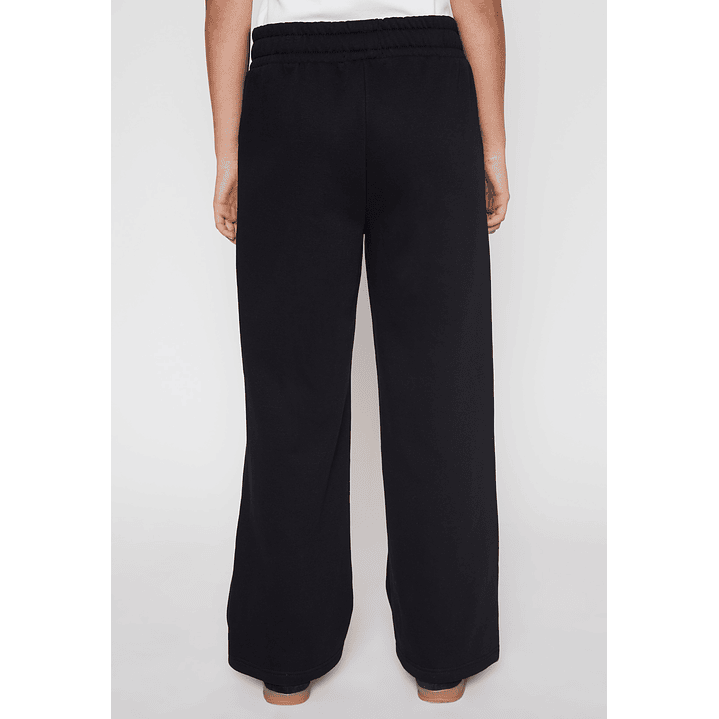 Pantalón Buzo Wide Leg Recto Mujer Negro Familyshop 3