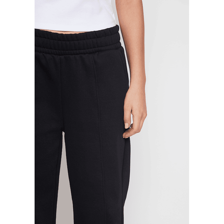 Pantalón Buzo Wide Leg Recto Mujer Negro Familyshop 4