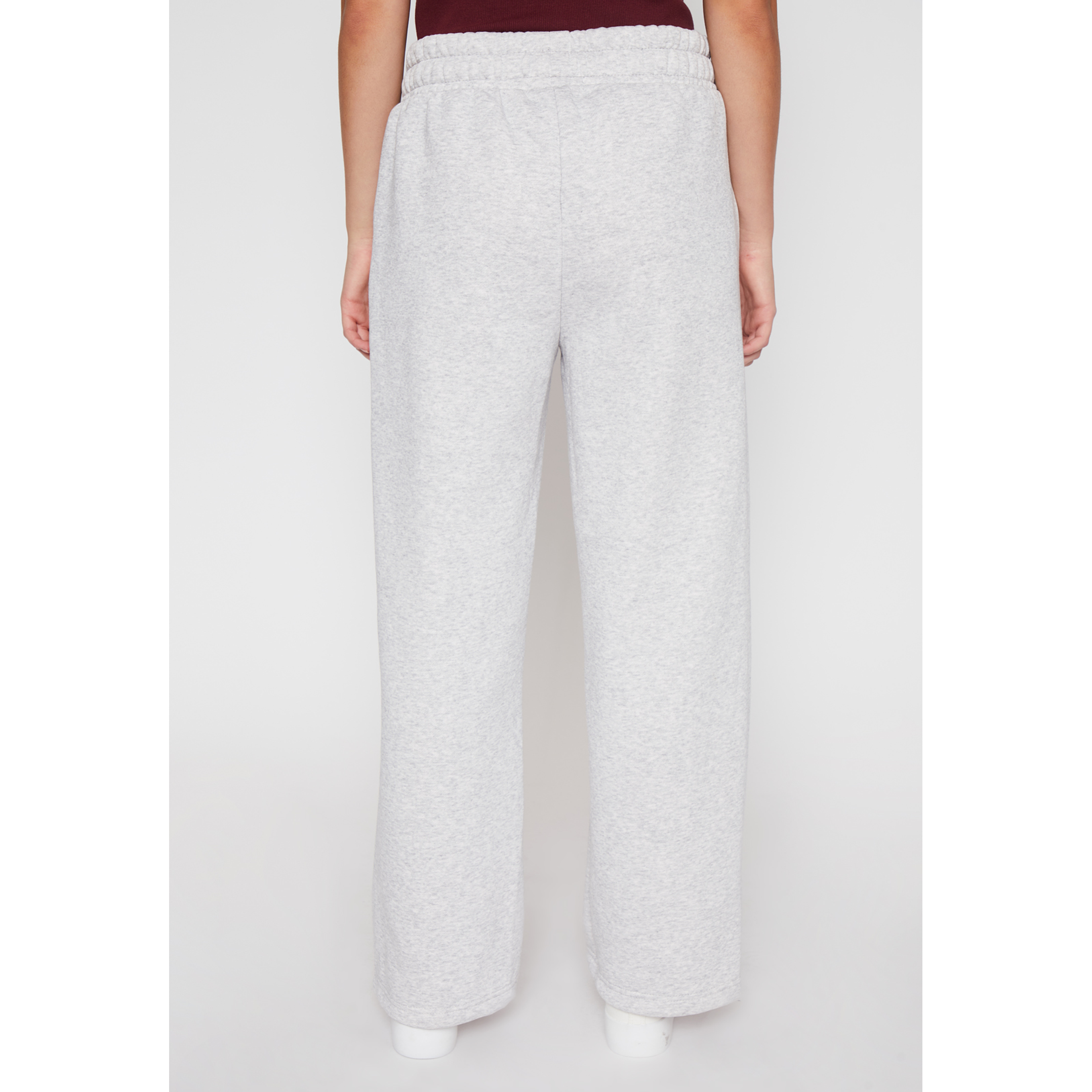 Pantalón Buzo Wide Leg Recto Mujer Gris Familyshop 3