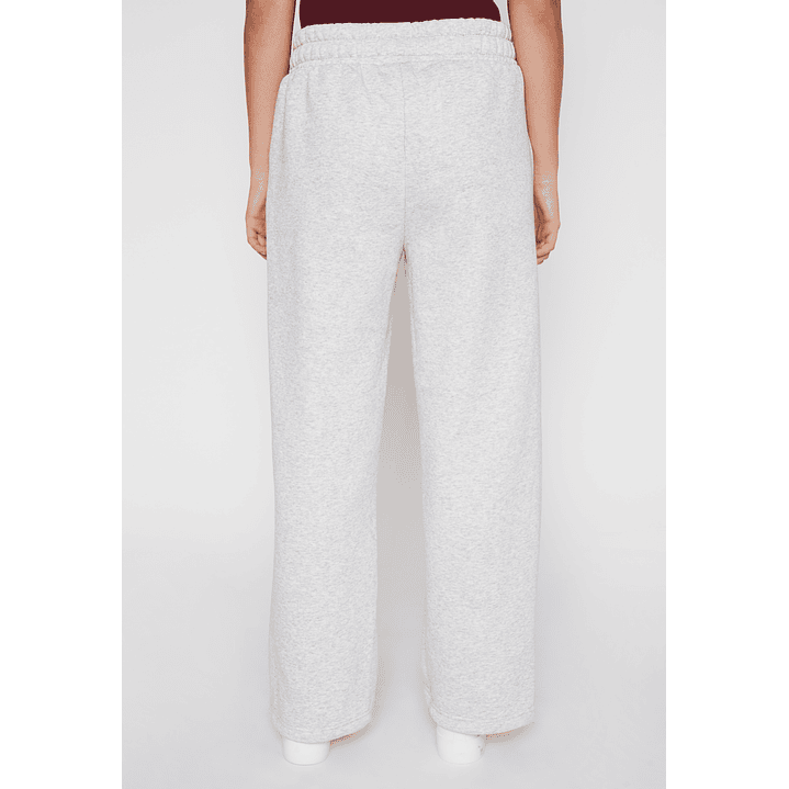 Pantalón Buzo Wide Leg Recto Mujer Gris Familyshop 3