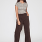 Pantalón Buzo Wide Leg Recto Mujer Café Familyshop - Miniatura 2