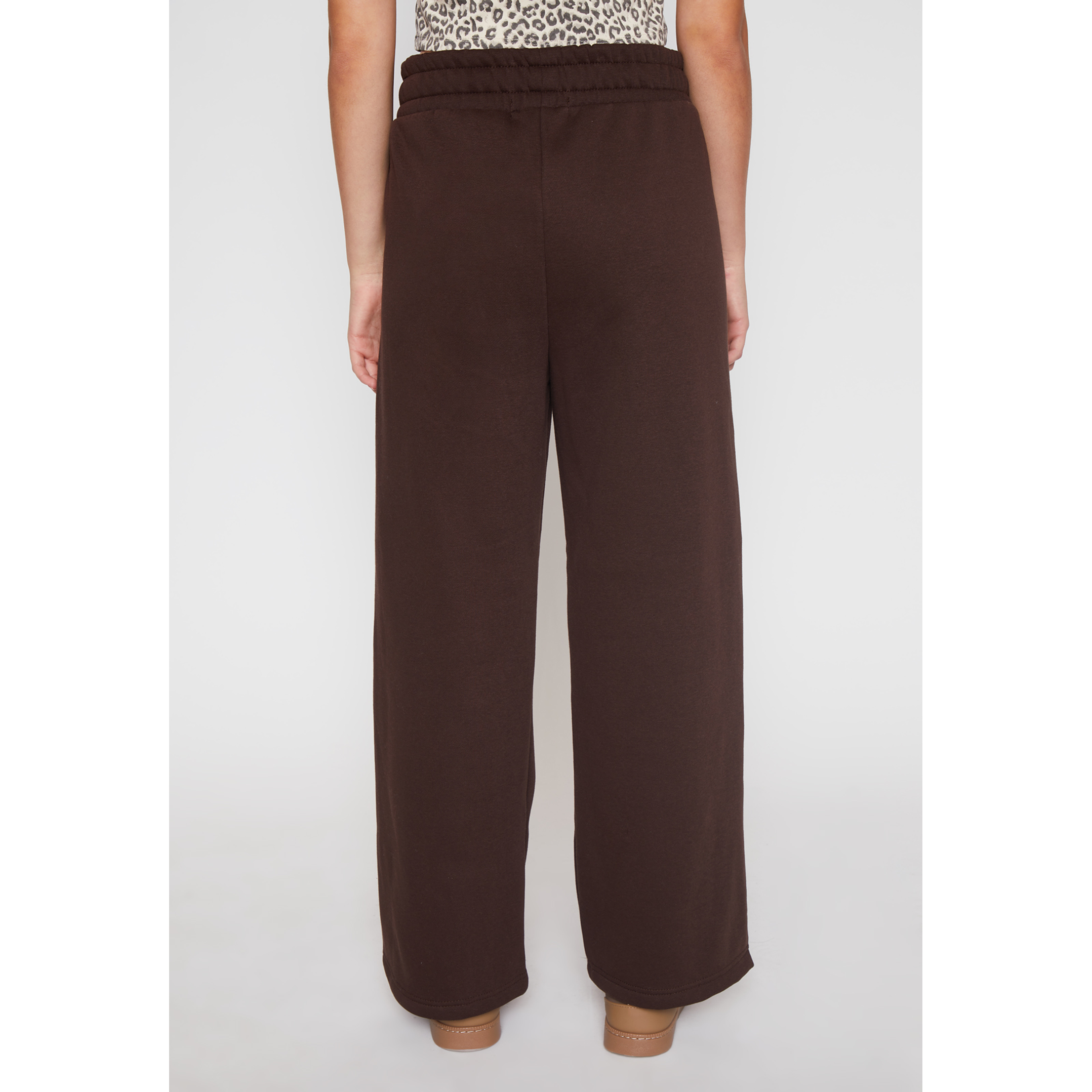 Pantalón Buzo Wide Leg Recto Mujer Café Familyshop 3
