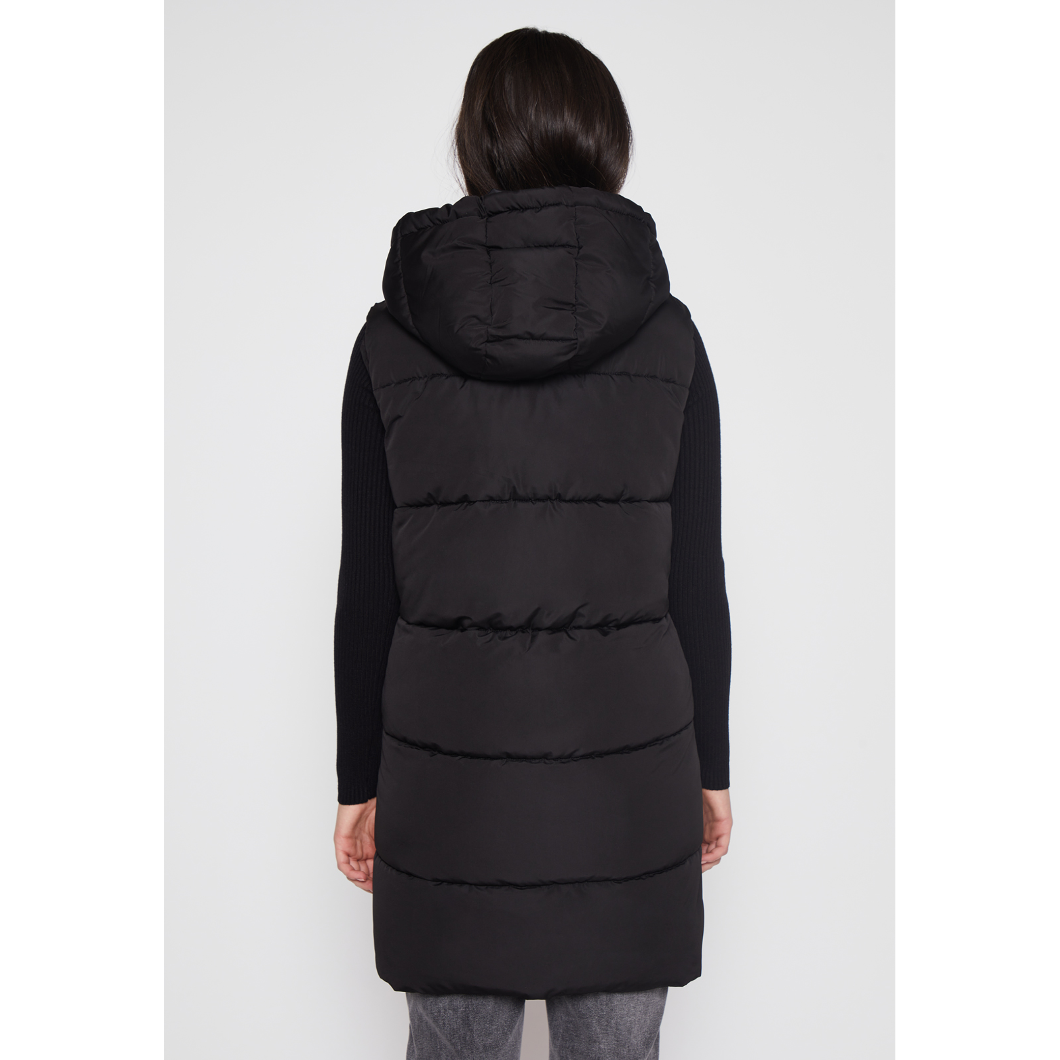 Parka Franjas Mujer Negro Familyshop 3