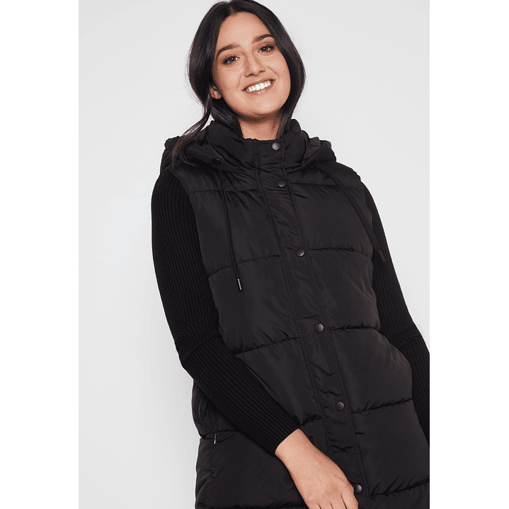 Parka Franjas Mujer Negro Familyshop 4