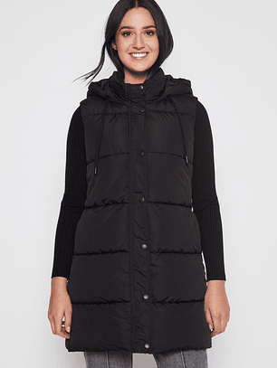 Parka Franjas Mujer Negro Familyshop