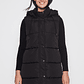 Parka Franjas Mujer Negro Familyshop - Miniatura 1
