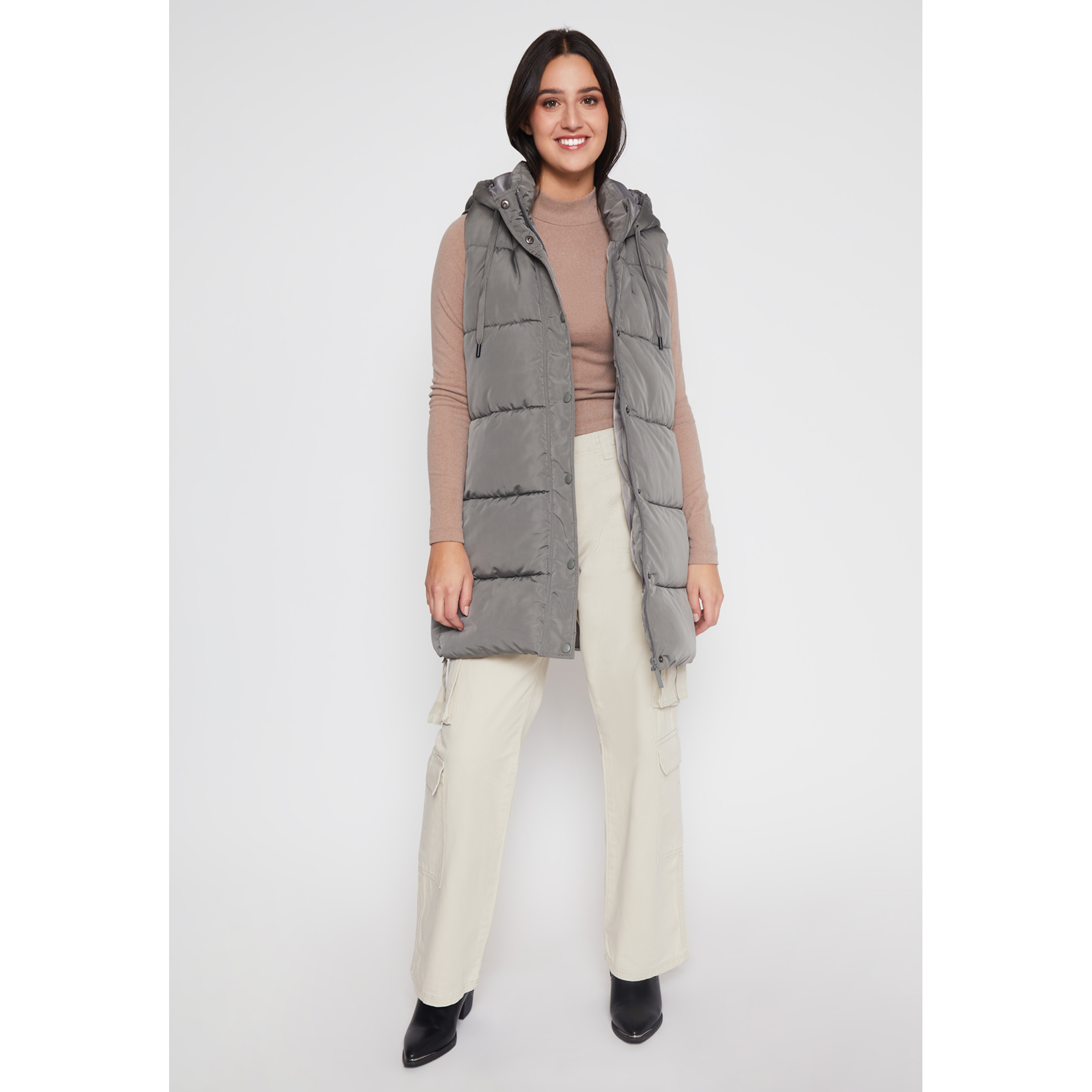 Parka Franjas Mujer Verde Familyshop 2