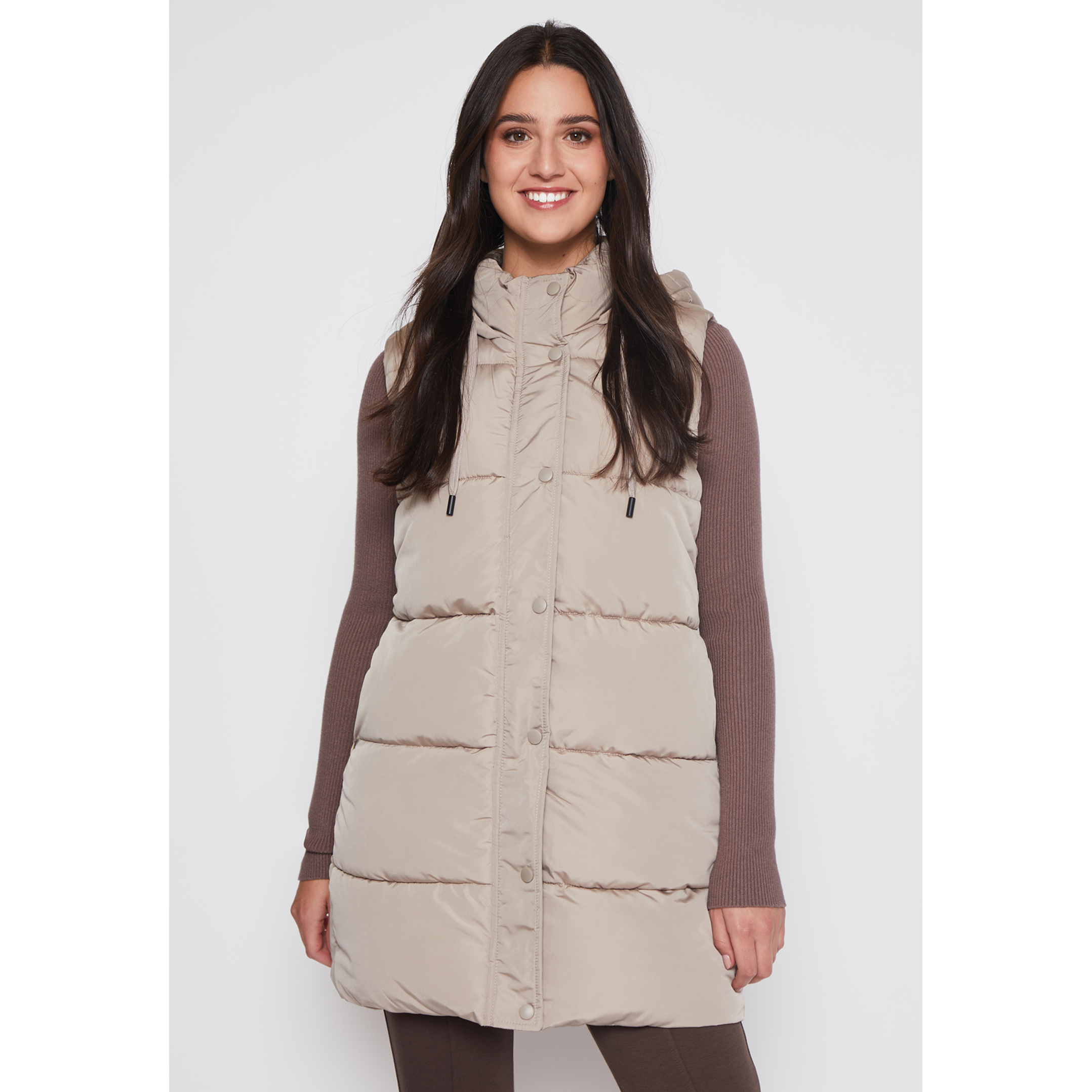 Parka Franjas Mujer Beige Familyshop 1