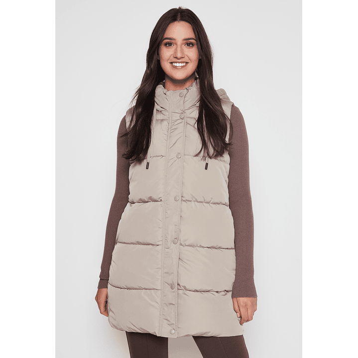 Parka Franjas Mujer Beige Familyshop 1