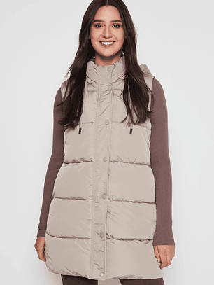 Parka Franjas Mujer Beige Familyshop