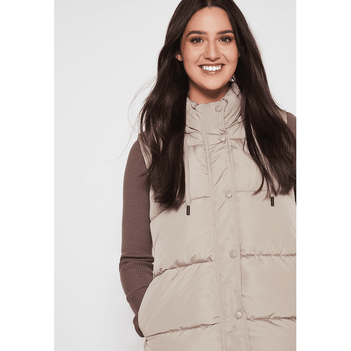 Parka Franjas Mujer Beige Familyshop 3
