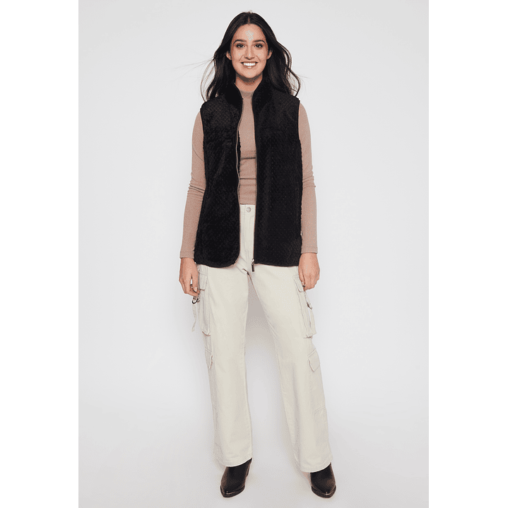 Polar Peludo Sin Manga Mujer Negro Familyshop 2