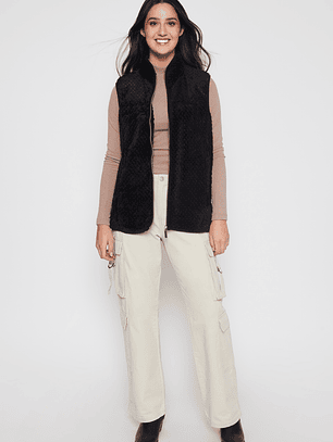 Polar Peludo Sin Manga Mujer Negro Familyshop