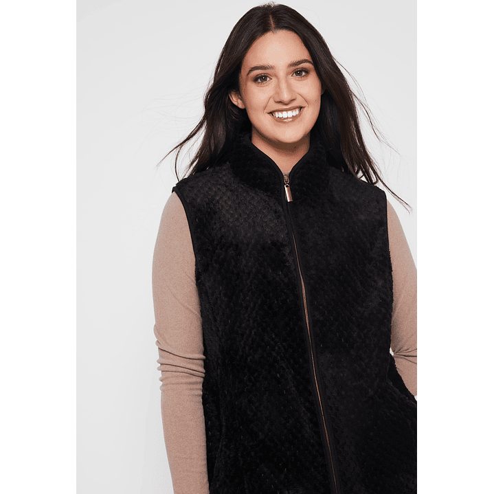 Polar Peludo Sin Manga Mujer Negro Familyshop 4