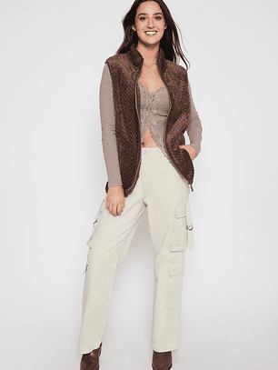 Polar Peludo Sin Manga Mujer Café Familyshop