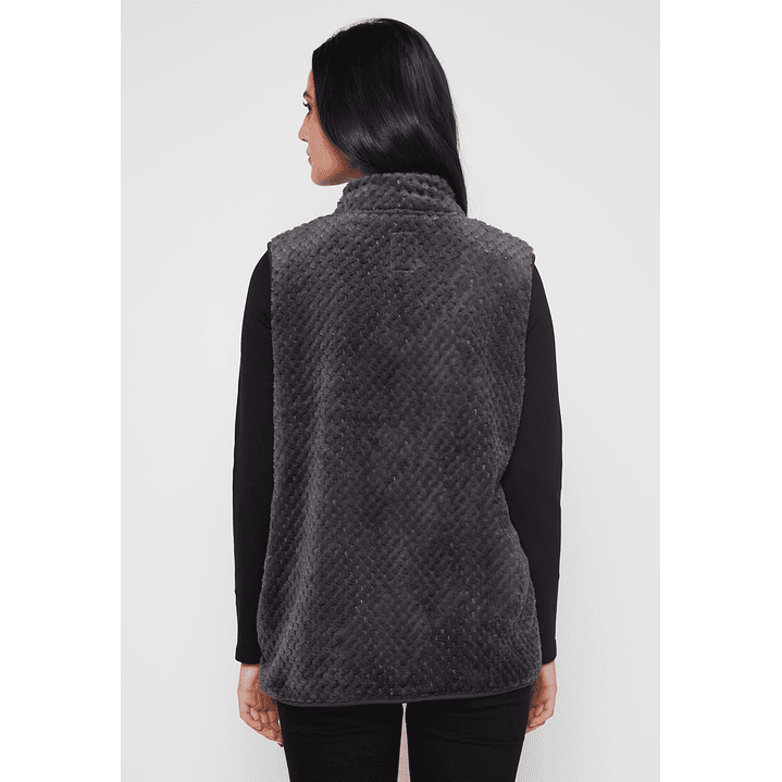 Polar Peludo Sin Manga  Motas Mujer Gris Familyshop 3