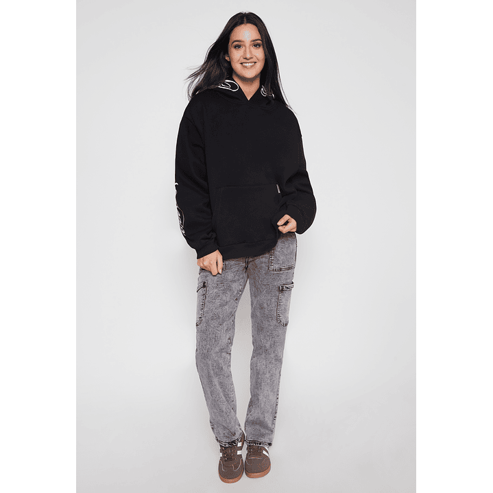 Polerón Bordado Go Mujer Negro Familyshop 2