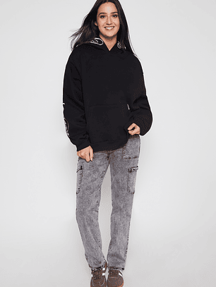 Polerón Bordado Go Mujer Negro Familyshop