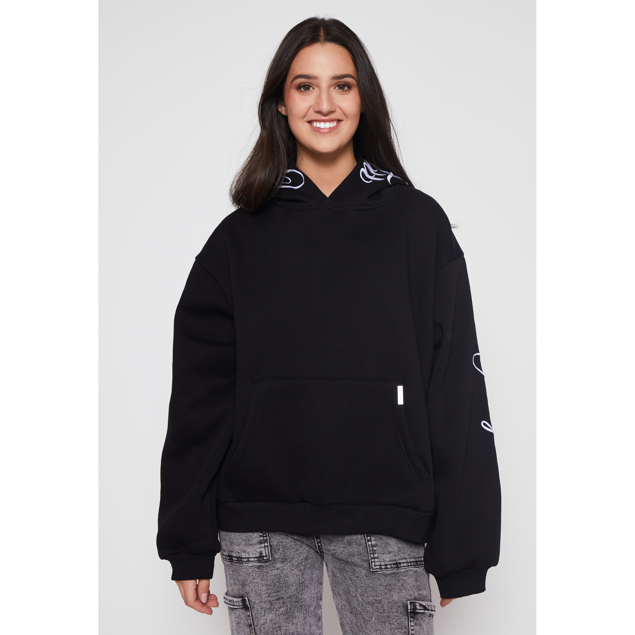 Polerón Bordado Go Mujer Negro Familyshop 1