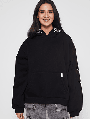 Polerón Bordado Go Mujer Negro Familyshop