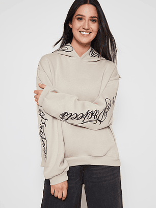 Polerón Bordado Letra Mujer Beige Familyshop