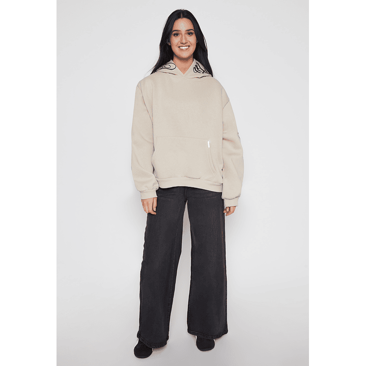 Polerón Bordado Letra Mujer Beige Familyshop 2