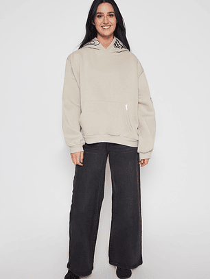 Polerón Bordado Letra Mujer Beige Familyshop