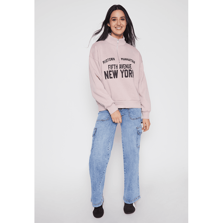 Polerón New York Mujer Rosado Familyshop 2