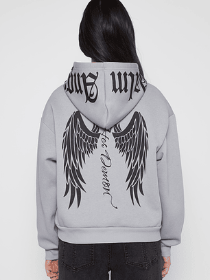 Polerón Alas Mujer Gris Familyshop