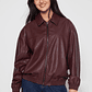 Chaqueta Ecocuero Mujer Burdeo Familyshop - Miniatura 1