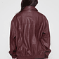 Chaqueta Ecocuero Mujer Burdeo Familyshop - Miniatura 3