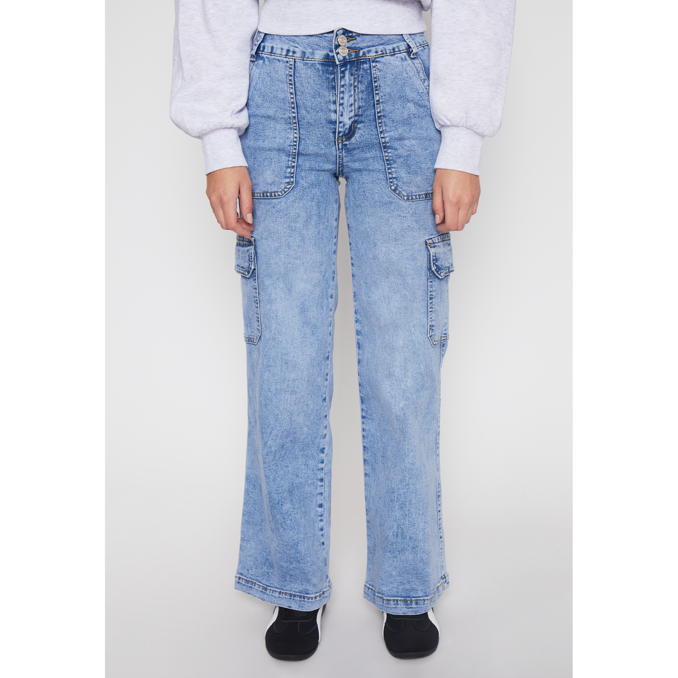 Jeans Wide Leg Cr Mujer Azul Familyshop 1