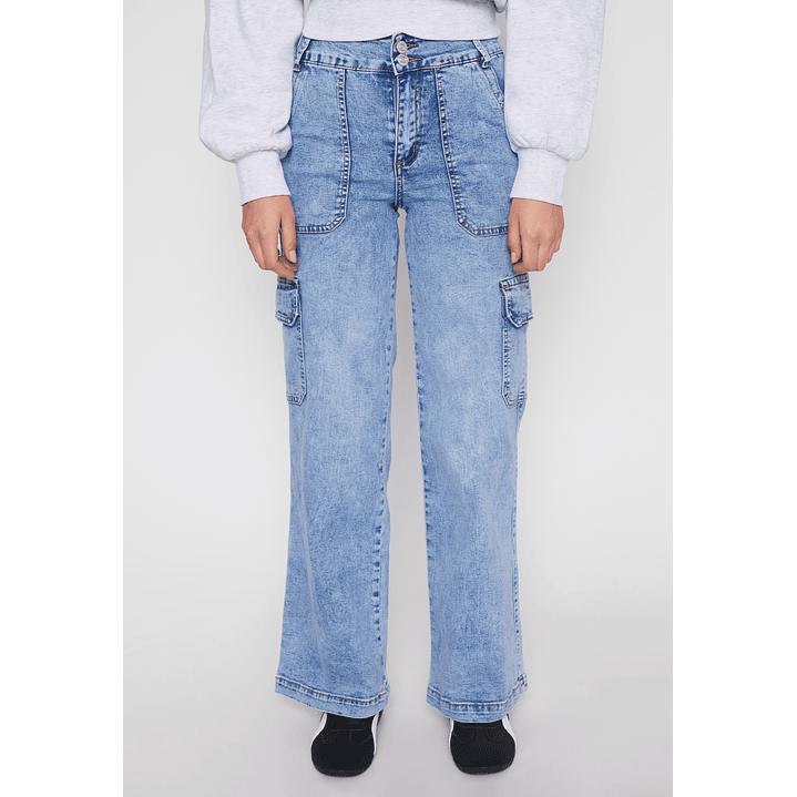 Jeans Wide Leg Cr Mujer Azul Familyshop 1