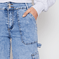 Jeans Wide Leg Cr Mujer Azul Familyshop - Miniatura 4