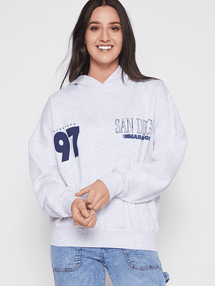 Polerón Hoodie Mujer Gris Familyshop