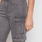 Jeans Wide Leg Cargo Mujer Gris Familyshop - Miniatura 4