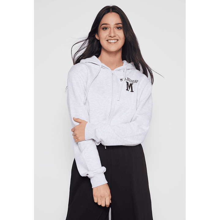 Polerón Letras Mujer Gris Familyshop 1