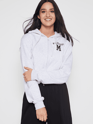 Polerón Letras Mujer Gris Familyshop