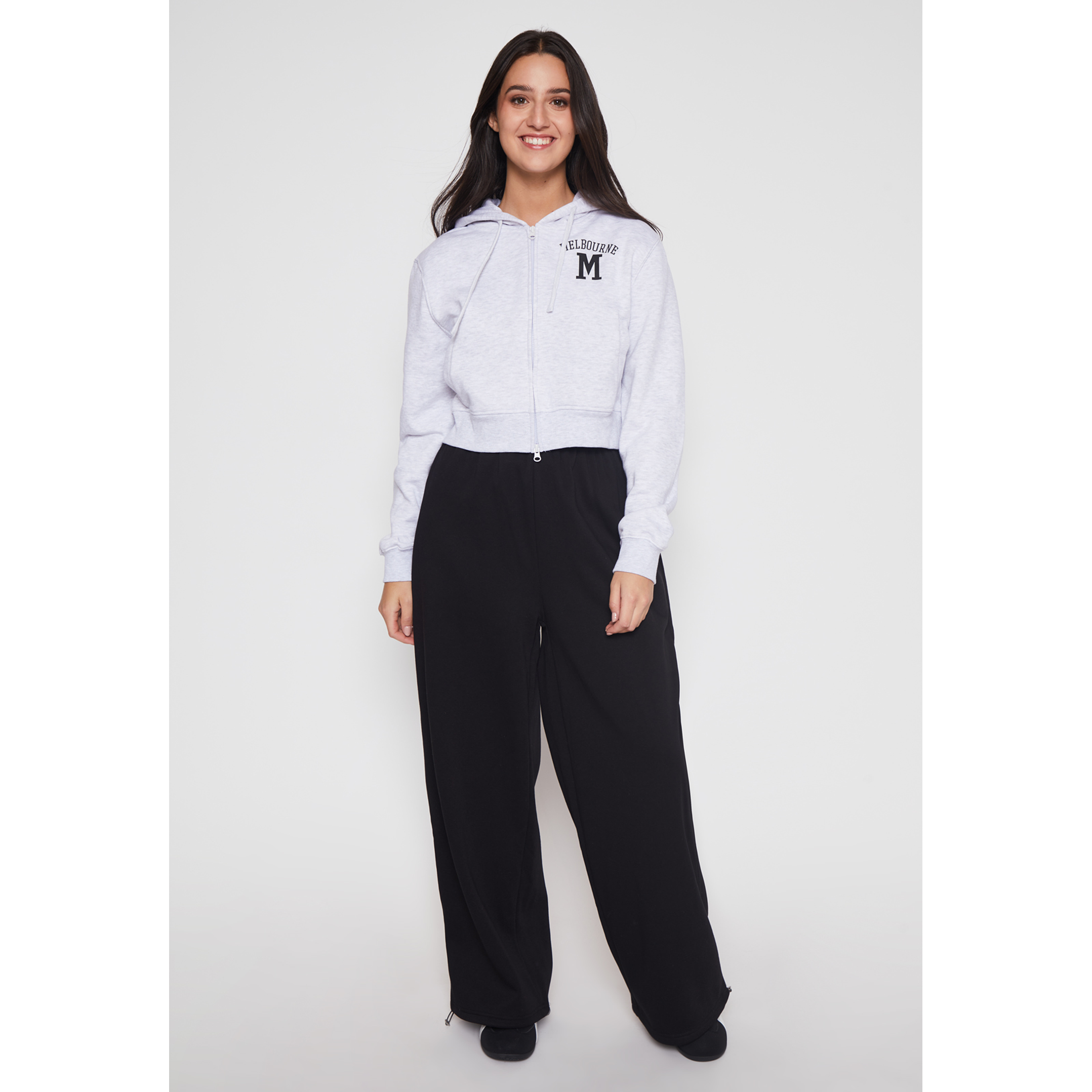 Polerón Letras Mujer Gris Familyshop 2