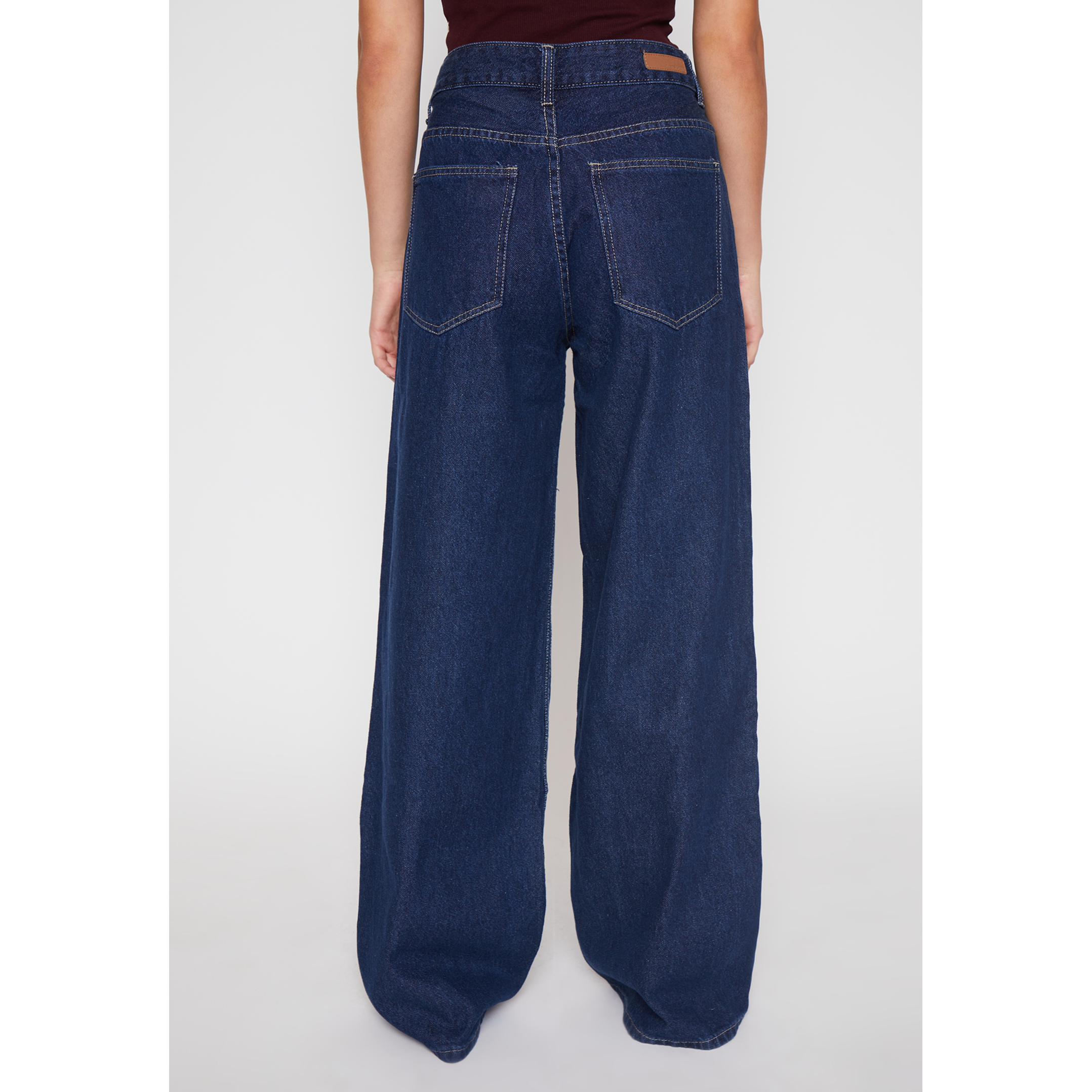 Jeans Wide Leg Raw Mujer Azul Familyshop 4