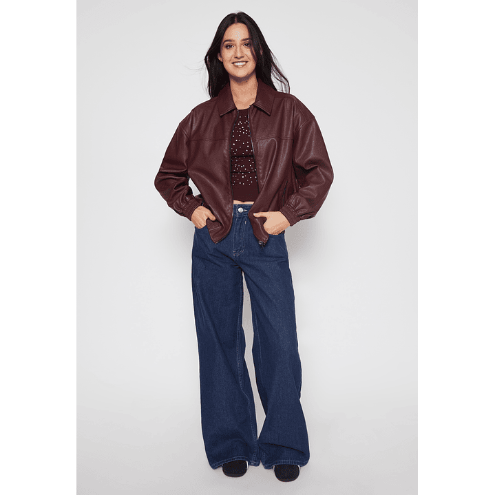 Jeans Wide Leg Raw Mujer Azul Familyshop 2