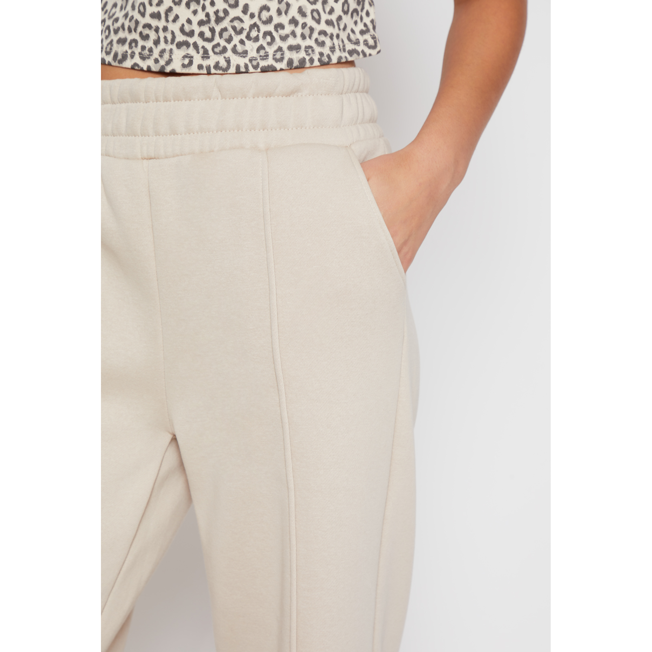 Pantalón Buzo Wide Leg Mujer Beige Familyshop 3